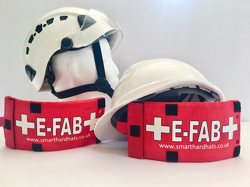 Photo of various hats with installed E-FABs